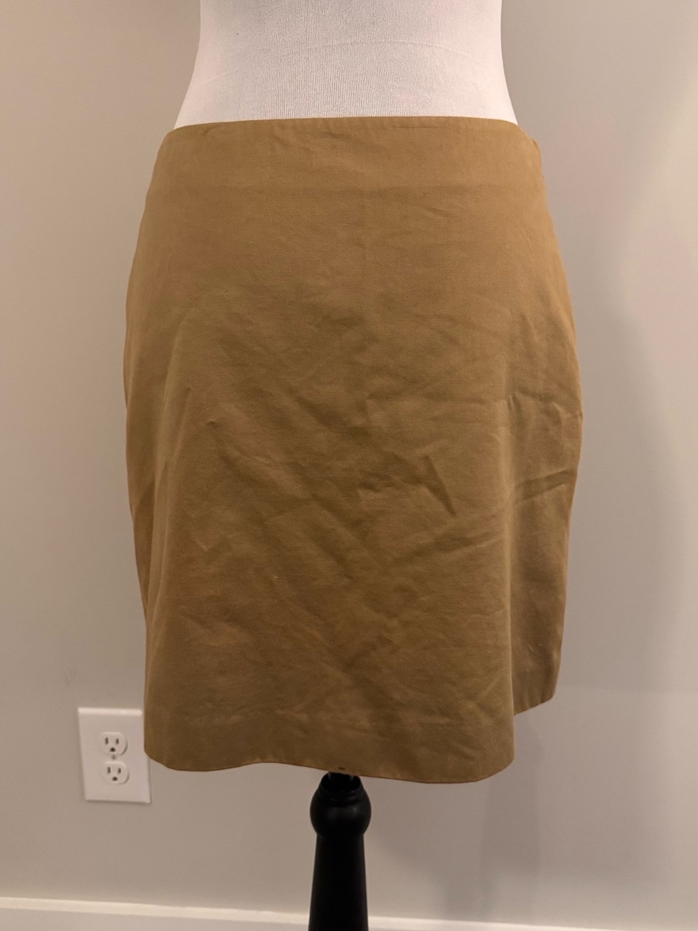 Vintage 90s Y2K Banana Republic Camel Tan Moleskin Suede Mini Skirt - Size 8⁠